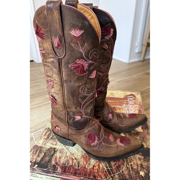 Old Gringo Other - Old Gringo Abby Rose Floral Leather Embroidered Cowboy Boots 6 Western Rodeo